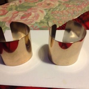 2 Gold Tone Bracelets